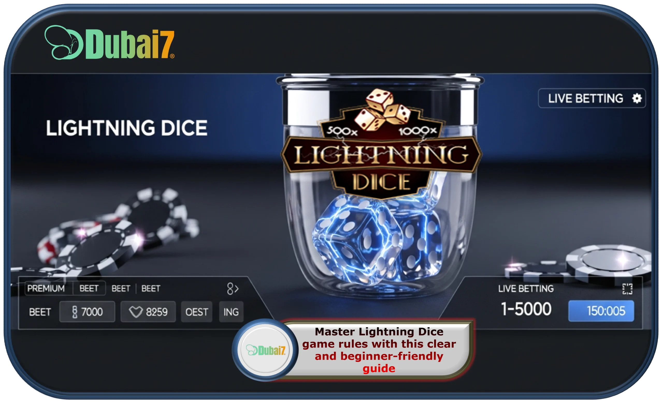 Lightning Dice 2025 Updates at Dubai7 Casino: Stunning New Features & Enhanced Gameplay Experience!